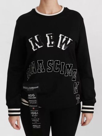 Dolce & Gabbana cotton logo-embroidered sweatshirt