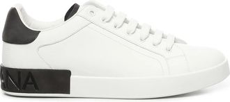 Dolce & Gabbana Portofino Light Kalfsleren Sneakers - Heren - Sneakers - Wit - 40 EU - Leer - Schoenen
