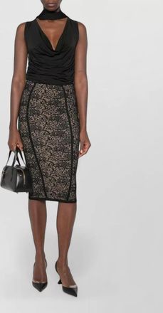 Elisabetta Franchi lace knit midi pencil skirt