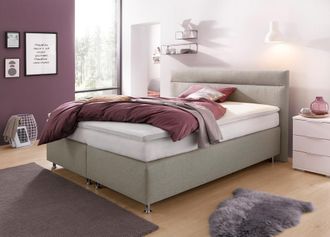 Westfalia Polsterbetten Boxspringbett wahlweise mit LED-Beleuchtung
