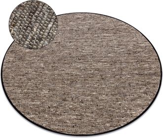 RugsX Rugsx - Alfombra Nepal 2100 C&iacute;rculo Stone, Gris - Lana, De Doble Cara Grey Circulo 160 Cm