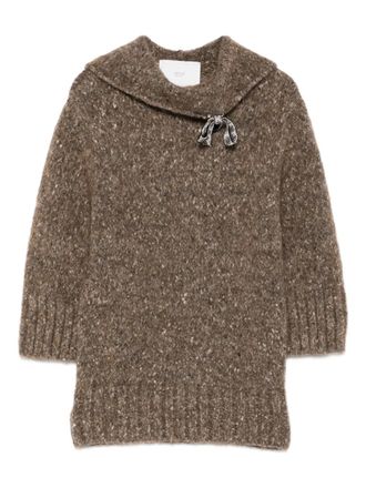 VANISÉ round-neck sweater - women - Kid Mohair/Nylon/Cotton/Merino/Polyester - 46 - Brown