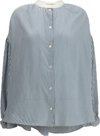 Kristina Ti Striped Shirt with wide Womens sleeves