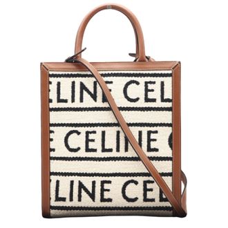 Celine Beige Black Brown White Leather Tote Bag (Pre-Owned)