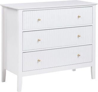 Beliani 3 Drawer Chest ASSISI White