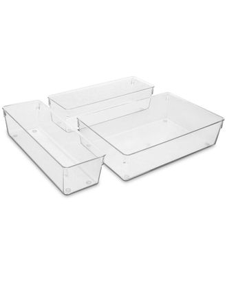 Sorbus Clear Drawer Organizer 3Pc Set