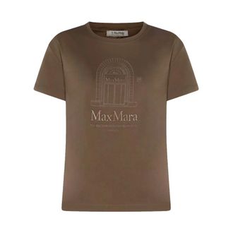 Max Mara T-Shirts, female, Brown, Size: XL Smmbella Jersey T-shirt