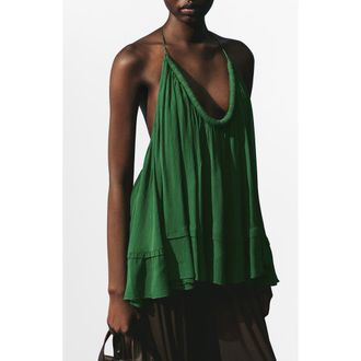Mango Ocean Halter Top in Green at Nordstrom Rack, Size Small