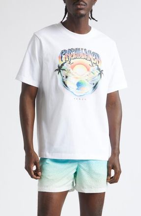 Casablanca Airspray Graphic T-Shirt in White Jersey at Nordstrom, Size Medium