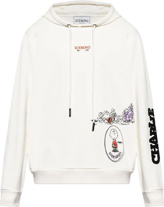 Iceberg X PEANUTS graphic drawstring hoodie - White
