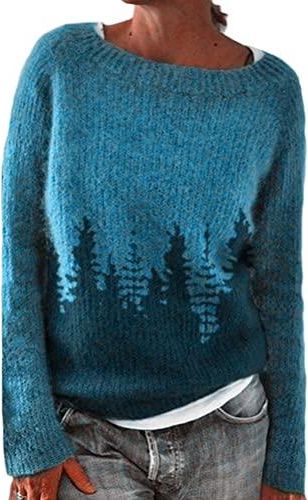 Onsoyours Pull Femme Hiver Sweats Chandail Chaud Epais en Maille Tricot Vintage Ethnique Imprime Patchwork Pullover Manches Longues Pas Cher A La Mode Sweater T des 17 99 sur Stylight