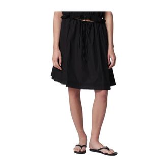 Dunst Short Skirts, female, Black, Size: S Laced Midi Full Skirt