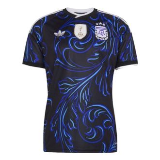 adidas Argentina 26 Away Jersey Asia Sizing Black Lucid Blue JM8395