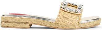 Roger Vivier Strass Buckle Raffia 25 Espadrillas