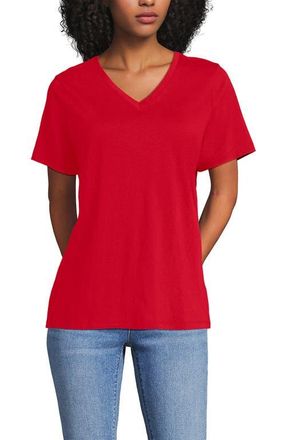 Lands End Relaxed Supima Cotton T-Shirt in Compass Red at Nordstrom, Size X-Large P