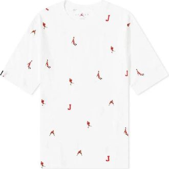 Nike Jordan Air Jordan Allover Jumpman T-Shirt Holiday-White DC9795-100