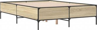 vidaXL Bed Frame without Mattress Sonoma Oak 160x200 cm Vidaxl