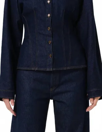 A Gold E Devon Denim Shirt In Rinse
