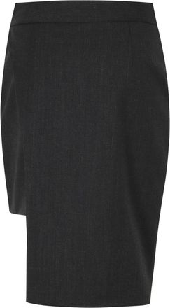 Federica Tosi Gonna Pareo con Drappeggio - Dames - Midirokken - Grijs - S - Rokken