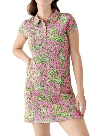 Lilly Pulitzer Luxletic Frida Scallop Polo Dress In Rousseau Pink