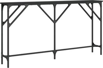 vidaXL Mesa Consola Madera De Ingenier&iacute;a Negro 140x23x75 Cm Vidaxl