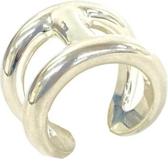 Herm&egrave;s Silver Silver 925 Band Ring (Pre-Owned)