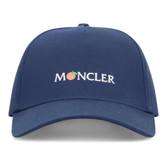 Moncler Caps, male, Blue, Size: ONE SIZE Donald Glover Logo Baseball Cap