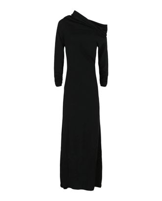 Ferragamo Womens Long Sleeve Off-The-Shoulder Gown In Black