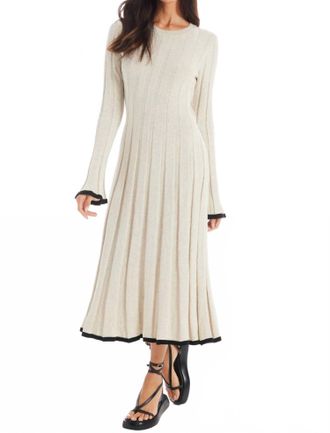 Allison New York Francesca Midi Dress In Natural