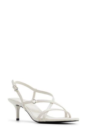 Aldo Olivie Slingback Kitten Heel Sandal in White/Bone at Nordstrom, Size 7.5
