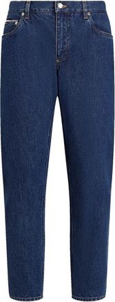 Dolce & Gabbana Blauwe Wide-Cut Jeans - Heren - Regular Fit Jeans - Blauw - XS - Katoen - Jeans