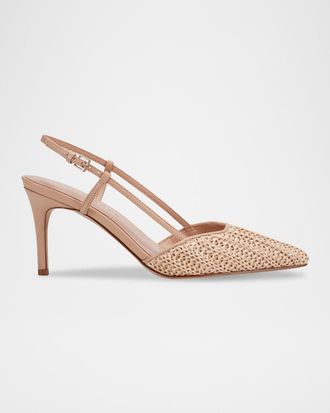 Marc Fisher Flory Leather Slingback Pumps
