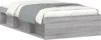 vidaXL Bed Frame without Mattress Grey Sonoma 90x200 cm Vidaxl