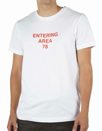 Diesel Mens DIESEL T-Diegos-K25 Mens T Shirt Crew Neck Short Sleeve Casual Summer Cotton Tee - White - Size: 36