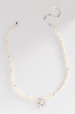 Ettika Aura Swirl Pearl Choker Necklace