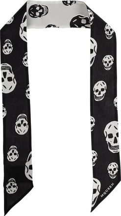 Alexander McQueen skull-print scarf - Black