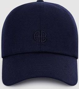 Anine Bing Jeremy Baseball Cap in Navy Wool at Nordstrom