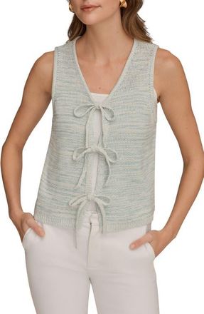 DKNY Sleeveless Space Dye Cotton Blend Vest in Skylight at Nordstrom, Size X-Large