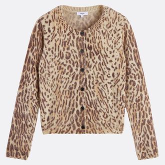 Suncoo Vest met luipaardprint en ronde hals, GACIA