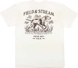 Field & Stream Huntin Dog Tee Shirt Ivory, Ivory, XL
