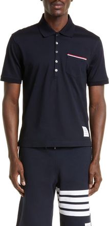Thom Browne Pocket Polo in 415 - Navy at Nordstrom, Size 2