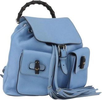 Gucci Pre-owned Backpacks, female, Blue, Size: ONE SIZE Pre-owned Vintage Backpack