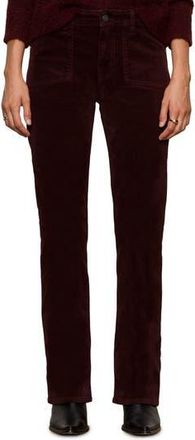 Sanctuary High Waist Bootcut Velveteen Pants in Dark Crimson Red at Nordstrom Rack, Size 30 P
