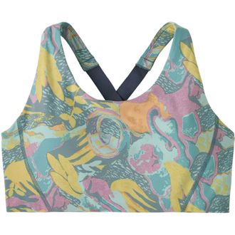 Patagonia Womens Shadowlite Mid-Impact Bra Blue XXL
