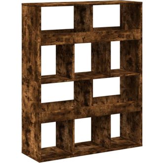 vidaXL Room Divider Smoked Oak100x33x125.5 cm Engineered Wood vidaXL