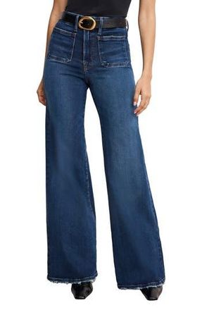Good American Good Waist Patch Pocket Palazzo Jeans in Indigo911 at Nordstrom Rack, Size 18