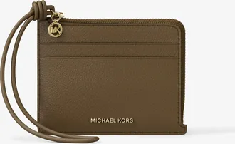 Michael Kors Jet Set Small Pebbled Leather Card Case Wristlet
