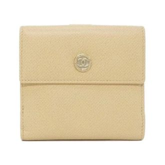 Chanel Pre-owned Wallets, female, Beige, Size: ONE SIZE Pre-owned Calfskin Wallet