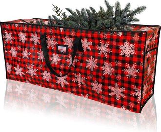 No Brand Bolsa De Almacenamiento Para &Aacute;rboles De Navidad Con Cremallera Y Asas, Funda Protectora Para &Aacute;rboles Artificiales De Hasta 230 Cm (120 X 50 X 38 Cm)