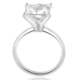 Pompeii3 2 1/2Ct Princess Cut Solitaire Diamond Engagement Ring 14k White Gold Lab Grown